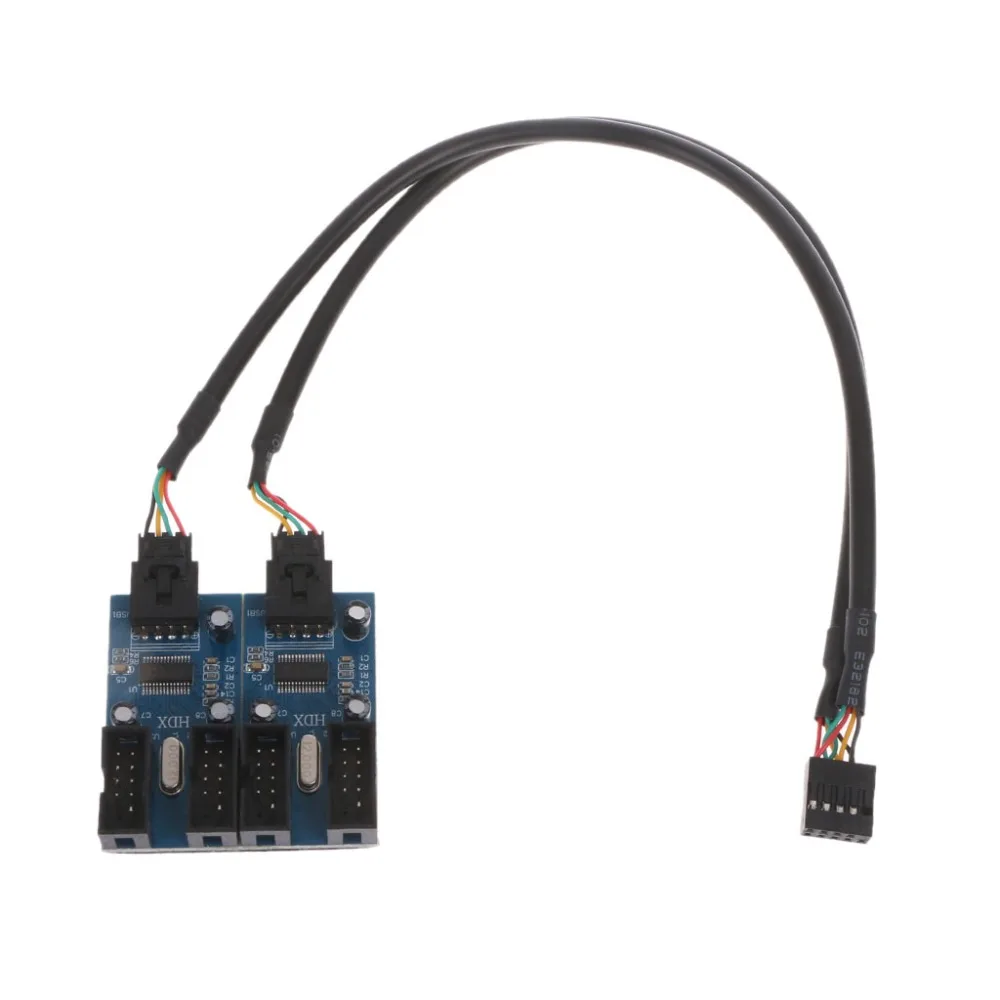 1 комплект чехол для ПК внутренний 9 контактный USB 2 0 штекер от до 4 гнездовых