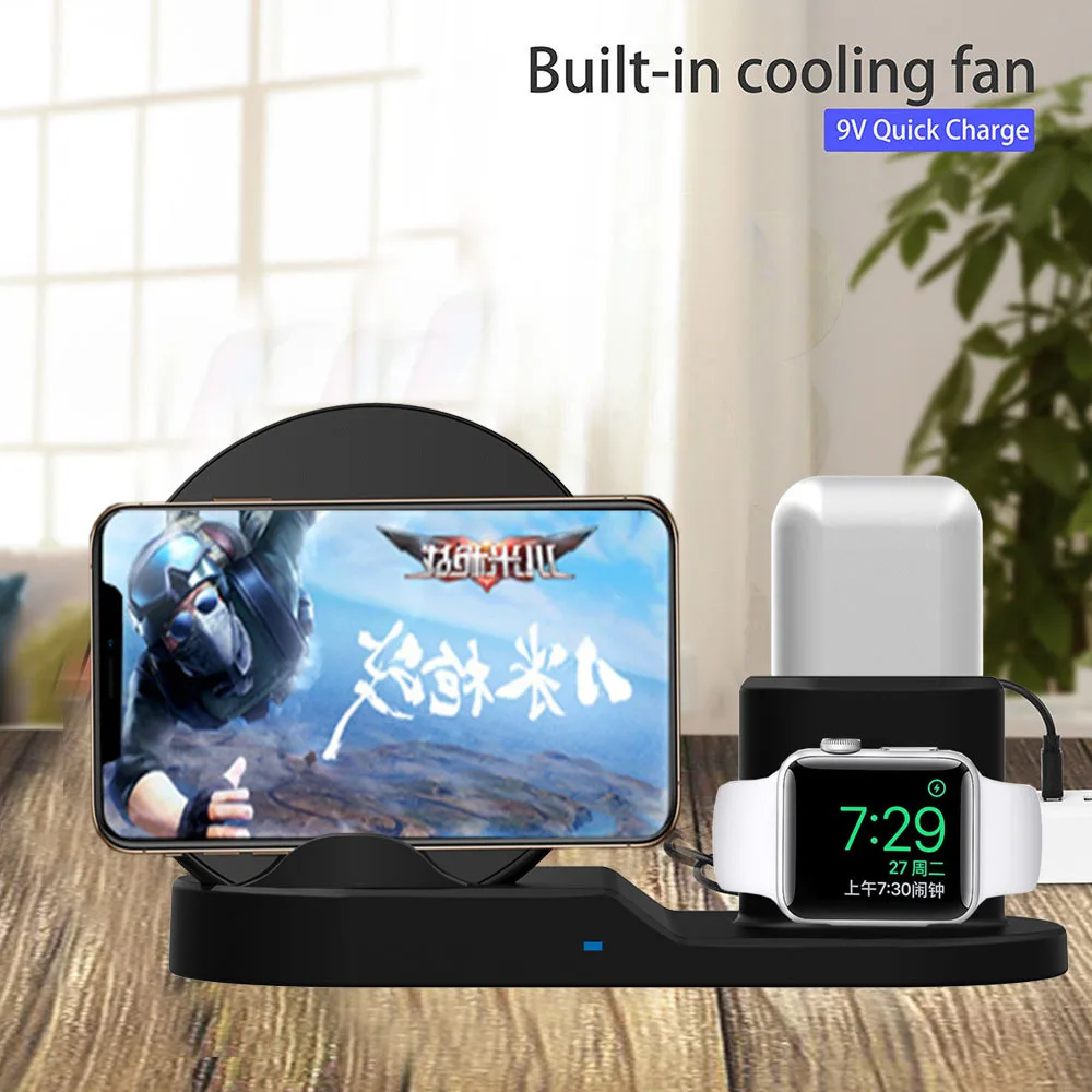 Новое Быстрое беспроводное зарядное устройство для Apple Watch iwatch 1234 Band iPhone XR XS MAX 7 5