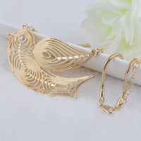 safe pigeons gold necklace environmentally friendly material ladies animal bird pendant