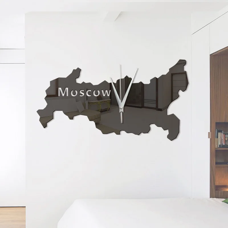 2019 акриловые креативные настенные часы с картой персонализированные украшения