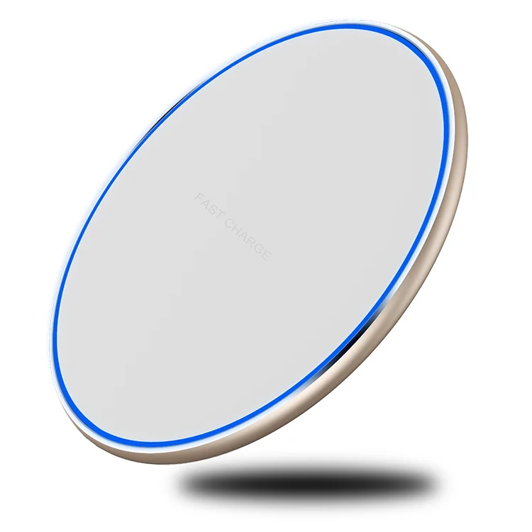 WHITE kd1 blue light Быстрое Qi Беспроводное зарядное устройство зарядного устройства для Sansung Galaxy S9 S8 Plus Note 8 IPhone X 8 быстрое индукционное зарядное устройство - Тип штекера: WHITE kd1 blue light
