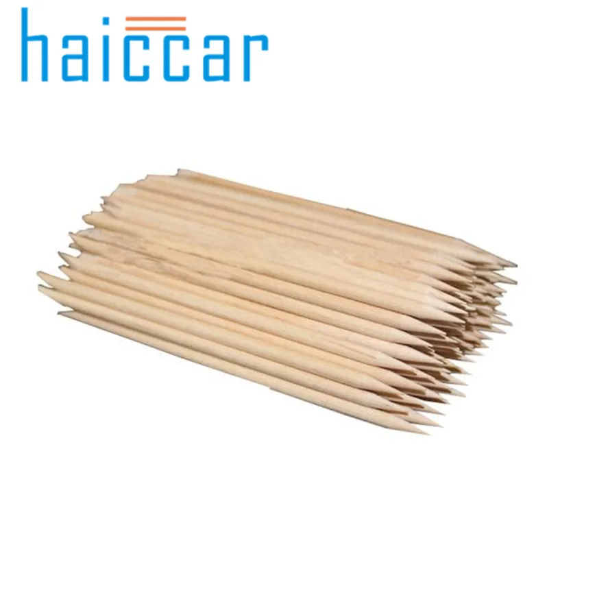HAICAR 100 шт. палочка для дизайна ногтей из оранжевого дерева для дизайна ногтей, толкатель для удаления кутикулы, инструмент для педикюра и маникюра
