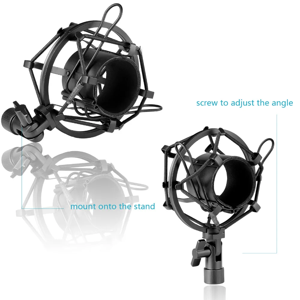

Neewer NW-700 Microphone Kit:(1)Condenser Microphone+(1)Suspension Scissor Arm Stand+(1)Pop Filter+(1)Shock Mount(White)