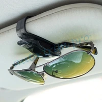 inner car accessories mini spectacles sun visor glasses clip holder card ticket