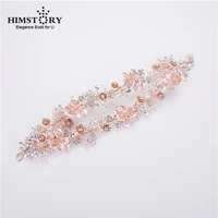 himstory european and american bride headpiece double layers crown headband exquisite handmade bridal wedding hair accessories