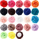 10 шт.лот, 10 шт.лот, 7 см, 22 цвета, сатиновые свернутые розы для самостоятельной фиксации волос, повязка на голову, украшение для девочек, аксессуары для волос