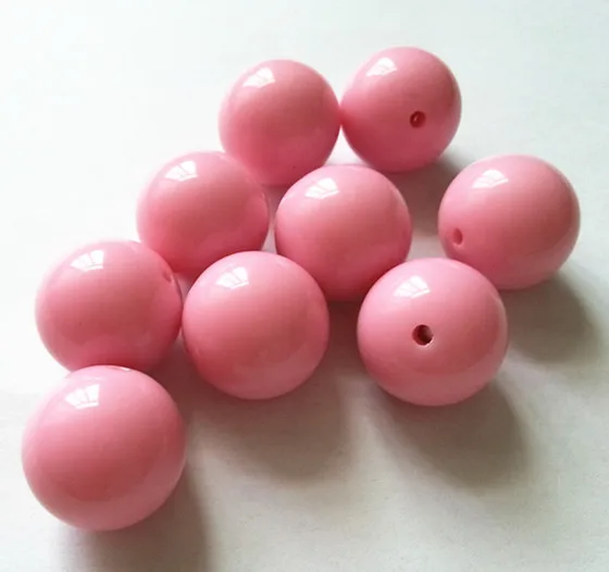 20MM105pcs/в партии Розовый Цвет массивные твердые акриловые шарики в форме