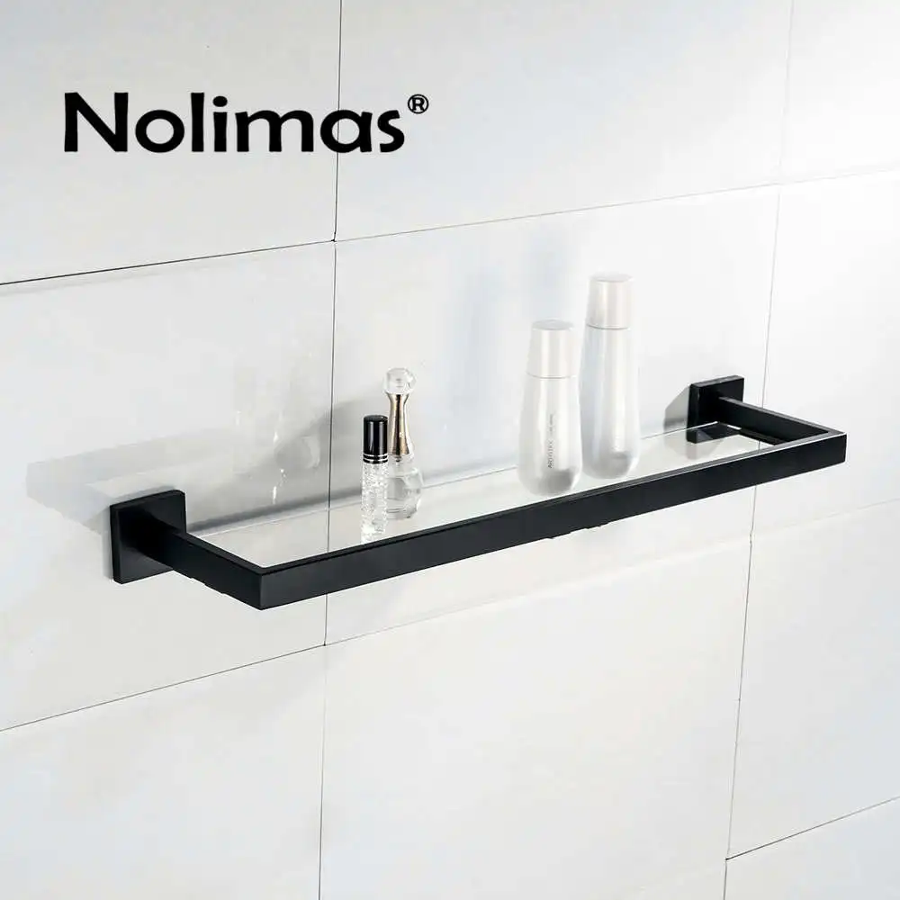 Toilet Shelf SUS 304 набор из нержавеющей стали для ванной комнаты, держатель для бумаги, полотенце, кольцо, полотенце, крючок, аксессуары для ванной комнаты, матовый черный - Цвет: Toilet Shelf