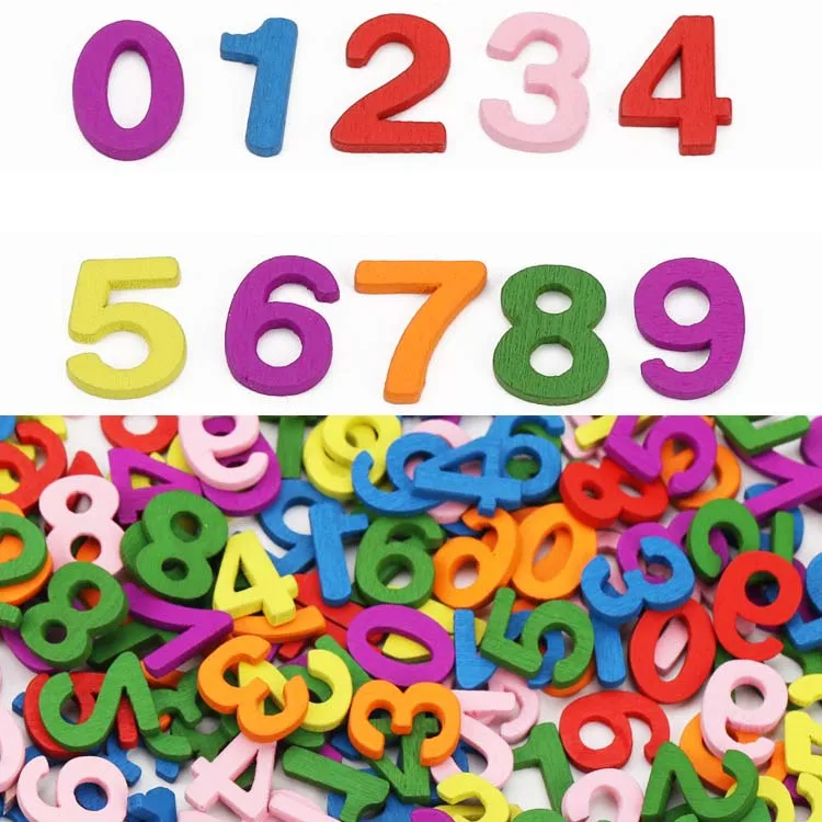 100pcs/lot Kids DIY Wooden Alphabet Crafts Educational Scrabble Letters Colorful Craft Jigsaw Puzzles Toys For Children | Игрушки и