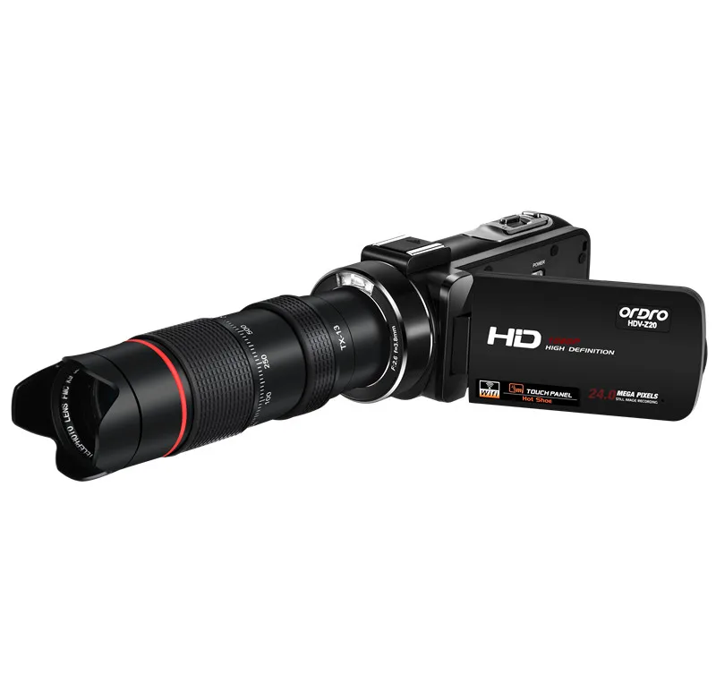ORDRO телескоп для камеры 12X телескоп объектив для DSLR камеры видеокамеры D395 AC3 AZ50 смартфон внешние аксессуары
