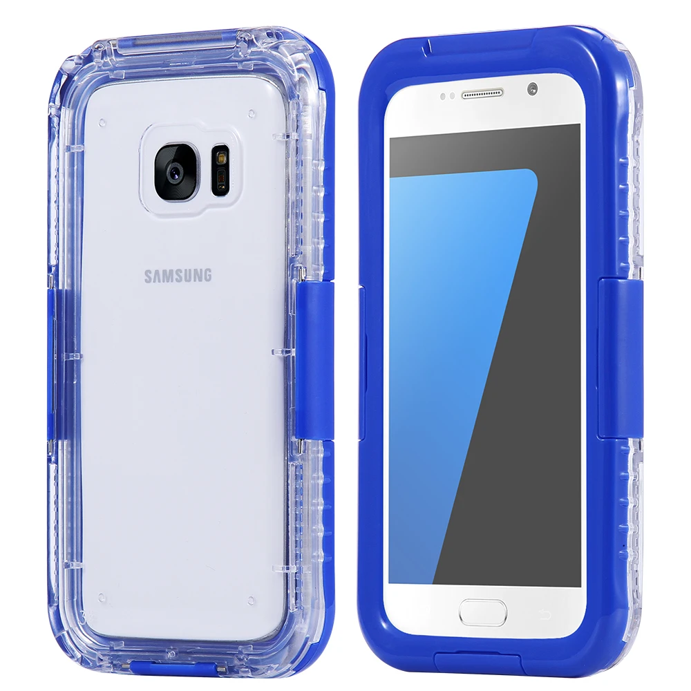 DR.CASE For Samsung Galaxy S7 Edge Waterproof Case S8 Plus Underwater Cover Universal Hard PC+ TPU Clear |