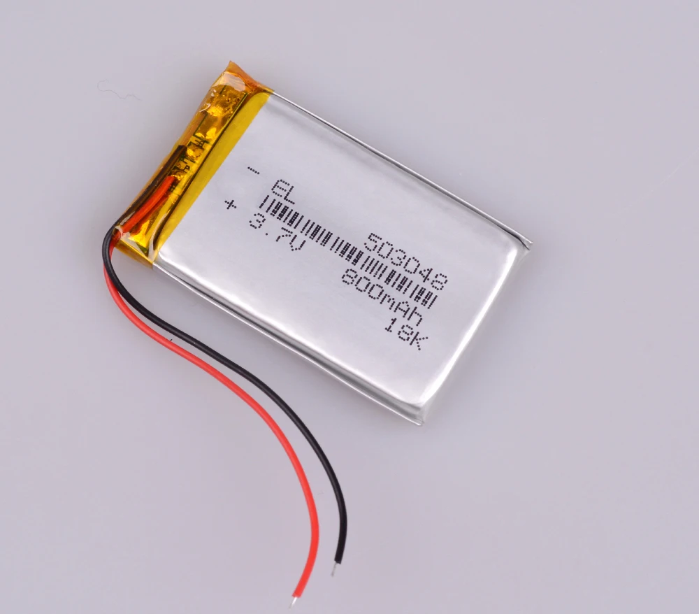 Перезаряжаемый 3,7 V 503048 053048 800MAH литий-полимерный аккумулятор для MP3 MP4 Bluetooth gps беспроводной контроллер налобный фонарь