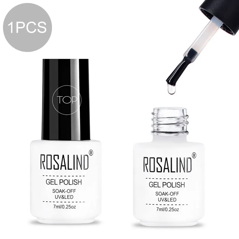 TOP ROSALIND 7 мл гель Гель-лак для ногтей Краска полупостоянные ногти художественный Гель-лак для ногтей для маникюра Gellak Top Coat - Цвет: TOP