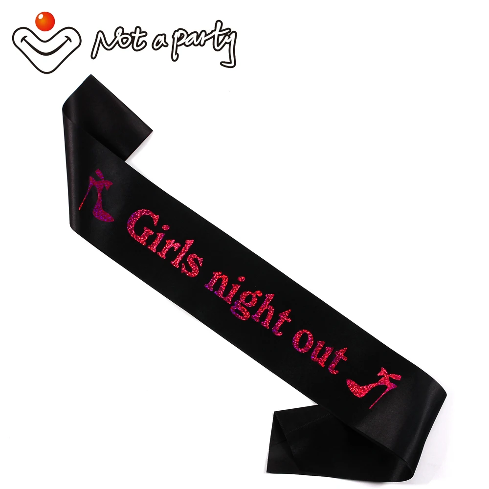 Blackgirlsnightout Блестящий Пояс вечерние принадлежности для мероприятий Свадебные События день рождения ленты для девочки девичник холостяцкая Вечеринка принадлежности вечеринка для девочек сувениры - Цвет: Blackgirlsnightout