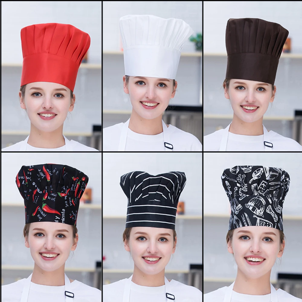 

New High Quality Wholesale Solid Sushi Chef Waiter Hats Adult Restaurant Hotel Bakery Canteen Chef Cooker Workwear Fold Cap 2019