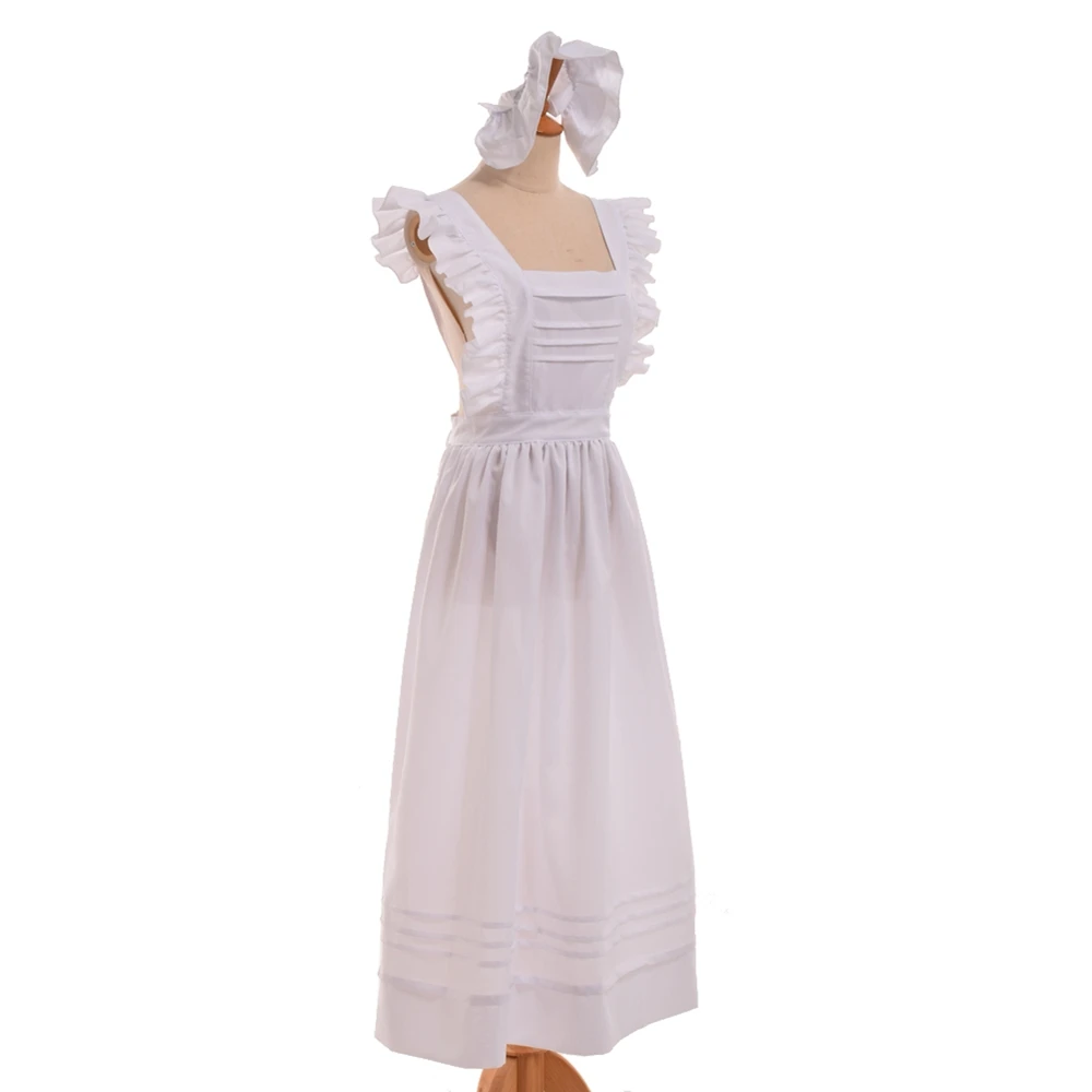 Женщина Викторианский Эдвардский стиль Дева Слуга Косплей Хлопок Фартук с