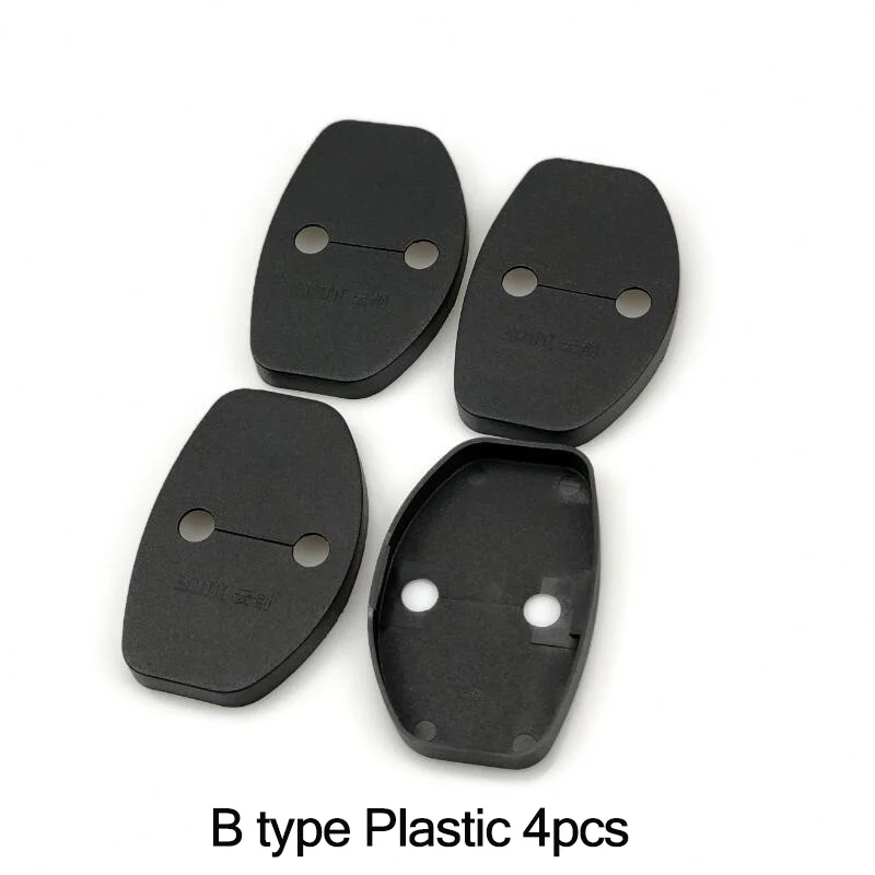 B type Plastic Аксессуары для стайлинга автомобилей дверной замок анти покрытие ржавчины для Volkswagen/Audi/Skoda/Seat/Porsche/Smart fortwo/Lada Vesta/Chery Tiggo - Цвет: B type Plastic