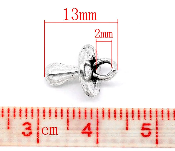 DoreenBeads подвески из цинкового металлического сплава соска серебристого цвета 13 0