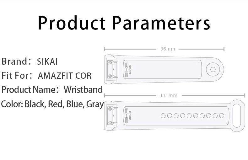 SIKAI ремешок для Amazfit Cor ремешок заменен Cor ремешок для Xiaomi Huami Midong Amazfit Cor ремешок TPE материал браслет A1702