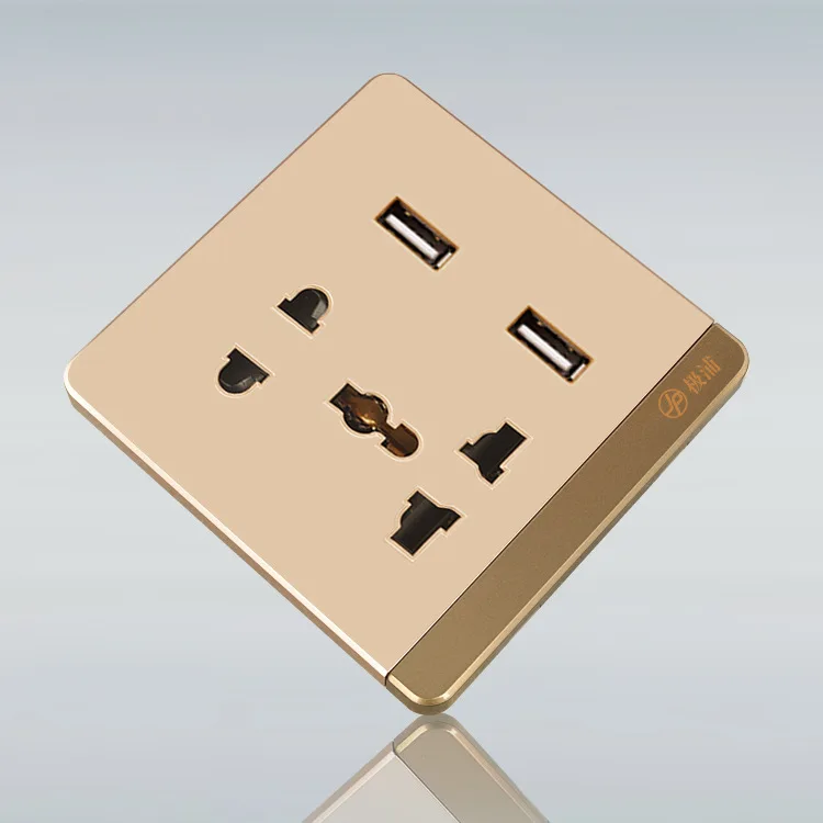 Настенная розетка с двумя USB-портами зарядное устройство вилкой Стандарта