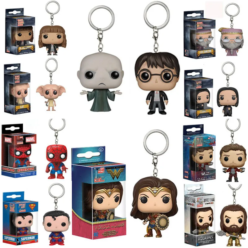 FUNKO POP Harri Keychian Человек паук Халк Марвел Мстители Звездный Властелин DC чудо