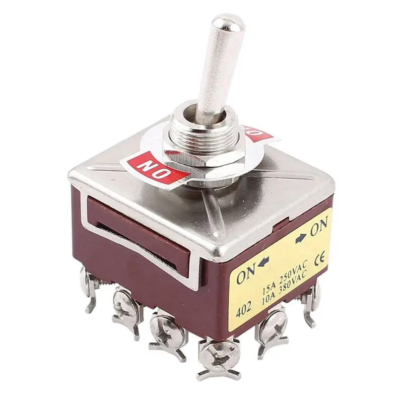 AC 15A/250V 10A/380V 12 Винтовые клеммы Вкл/на 4PDT тумблер | Переключатели