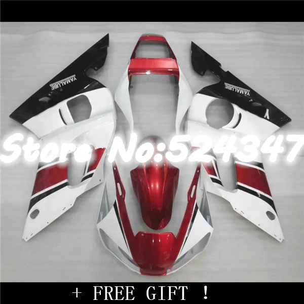 

Nn-Free Custom Plastic parts fit for R6 fairing kit 1998 1999 2000 2001 2002 red white YZF R6 fairings 98-02 bodywork