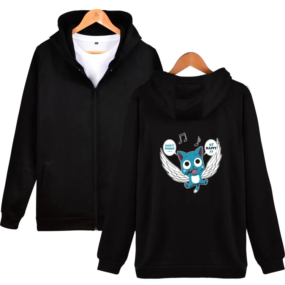 

Japanese Anime Kawaii Female Sweatshirts Manga Fairy Tail Graphic Hoodies Women Men Fashion Jacket Funny Cartoon Coats