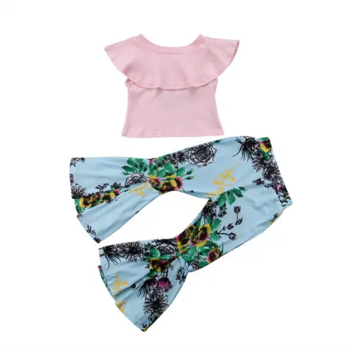 2 шт. для малышей Детские маленьких девочек розовый рубашка без рукавов Топ +