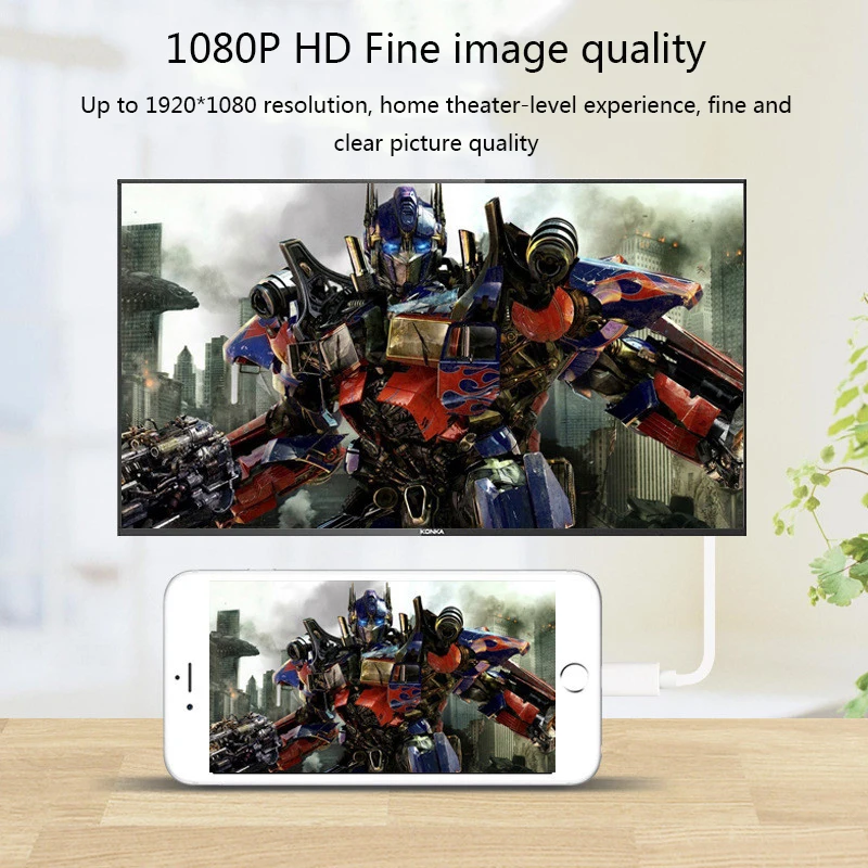 High Quality USB to HDMI Converter 1080P HDTV Digital AV Adapter Video Cable for iPhone XR XS max 8 7 6s Android Phones | Электроника
