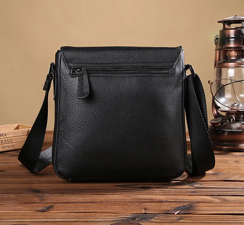 Мужская Наплечная Сумка из натуральной кожи для iPad Mini Милая Черная мягкая сумка