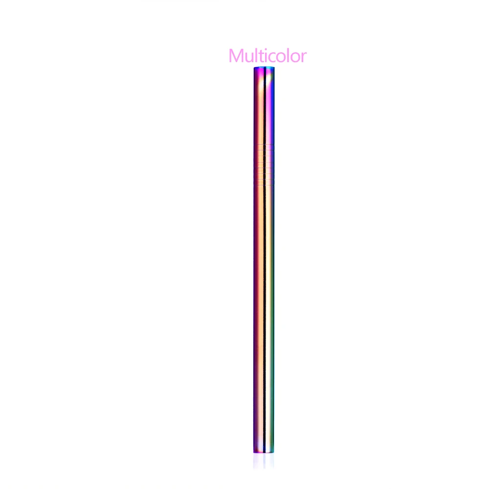1pc multicolor 1 комплект соломинки из нержавеющей стали с чистящей щеткой бесплатный мешок прямые/изгиб многоразовые, для питья кружка с соломкой чашки бар аксессуары - Цвет: 1pc multicolor