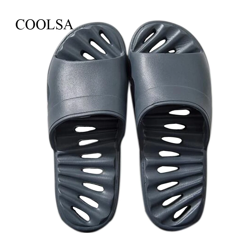 Мужские Пляжные шлепанцы массажные сандалии с дырками плоская подошва