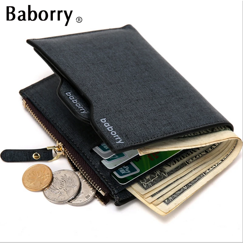 Высокое качество кожаный кошелек для мужчин на молнии карман монет Съемная карта