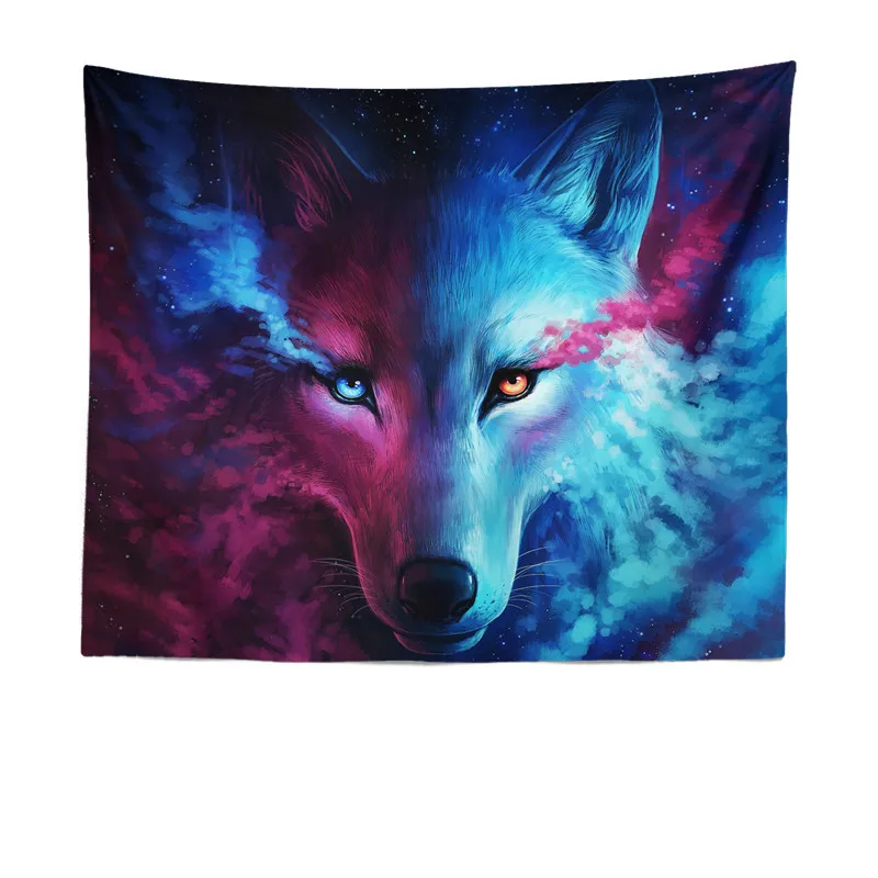 

Wolf Tapestry Colorful Wall Hangings Tapestries Wall Decor Blanket 51 x 59 inch