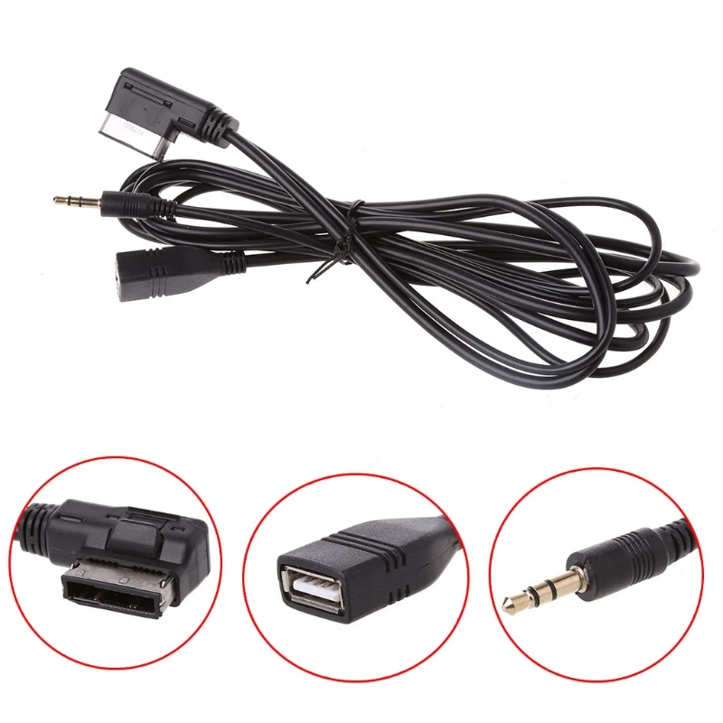 Автомобильное зарядное устройство AMI для музыки USB кабель AUX iPhone 6s plus 6 5s 5c 5