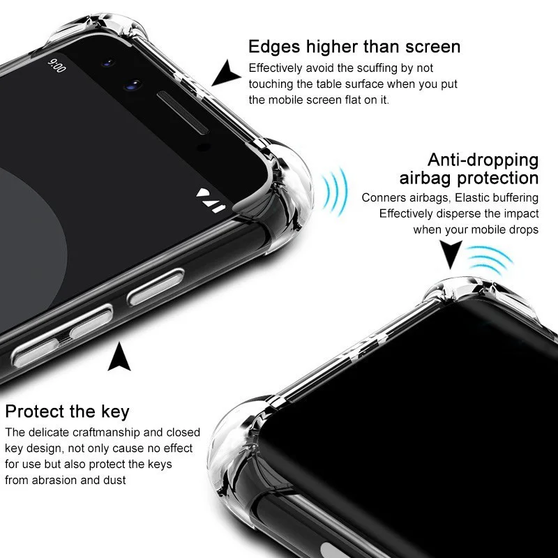 Airbag Anti-Knock Soft Silicone Case for Huawei P30 Pro Transparent TPU Cover lite Shockproof Coque Cade |