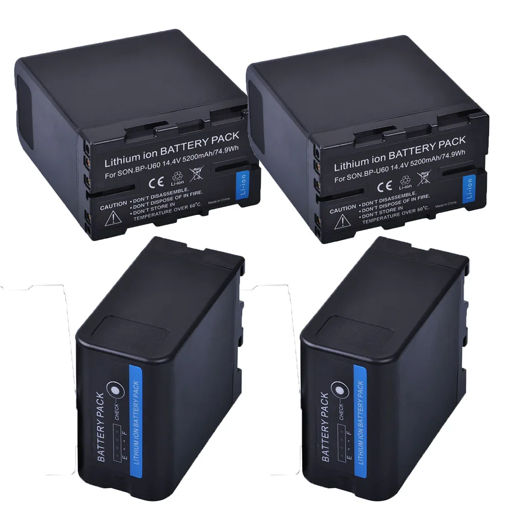 Аккумуляторная литий ионная батарея для Sony XDCAM EX PMW100 PMW150 PMW160 PMW200 4 шт. 5200