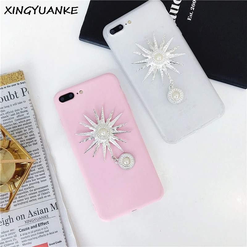 XINGYUANKE телефон чехол для OPPO F3 Plus 3D роскошный цветок солнца жемчуг Coque F1 плюс Чехол