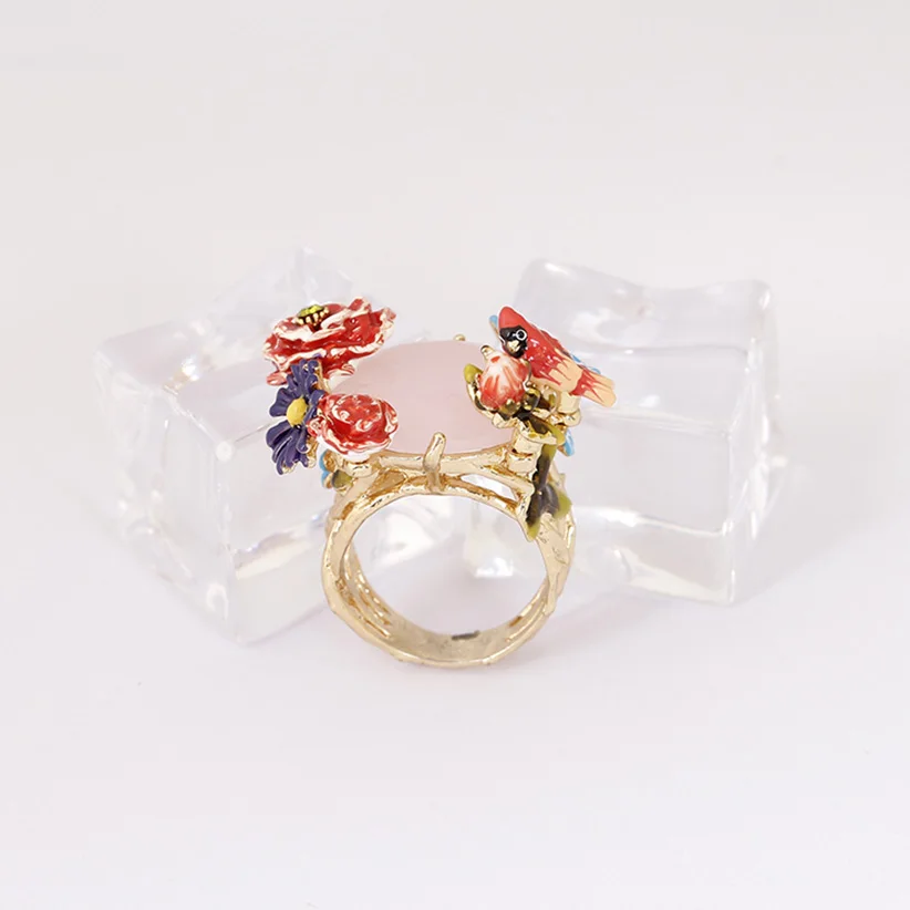 Женское роскошное кольцо Anelli Donna Bague Femme Anel с цветком сочного винограда попугая 2019