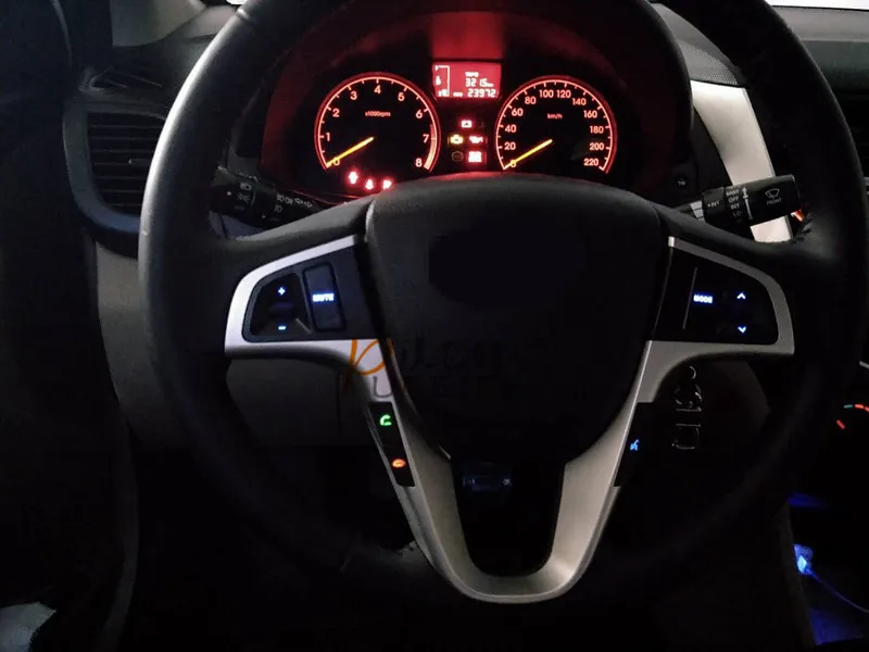 Синяя подсветка с bluetooth для hyundai VERNA SOLARIS Многофункциональное рулевое колесо аудио кнопки управления 1 шт