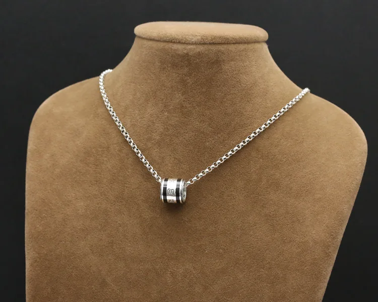 100% 925 Silver Tibetan Six Words Proverb Bead Pendant Buddhist OM Mani Kuanyin Buddha Mantra Good Luck | Украшения и аксессуары