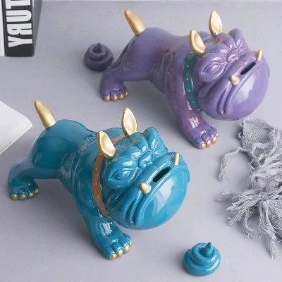 С принтом Lucky Dog свинья копилка для монет Изменить командовать бульдог дома