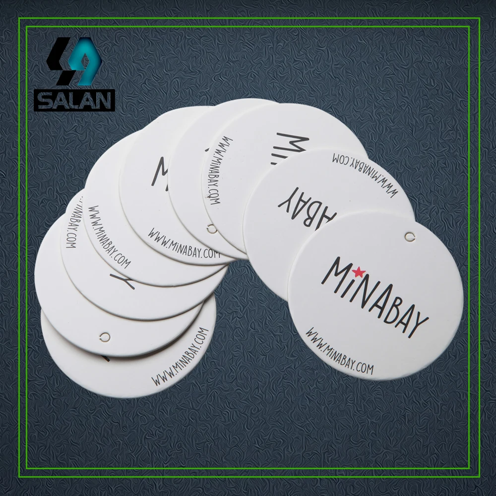 Customize round paper printed clothing Hang tags bookmarks price swing product tags customized luggage tags Business card holder