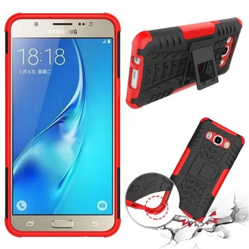 Для Samsung Galaxy J5 2016 чехол DualLayer Жесткий пластиковый Чехол Держатель подставка для