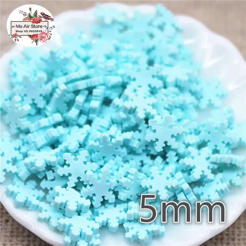

30g polymer clay mix color snowflake slice flat nail Art Supply Decoration Charm Craft
