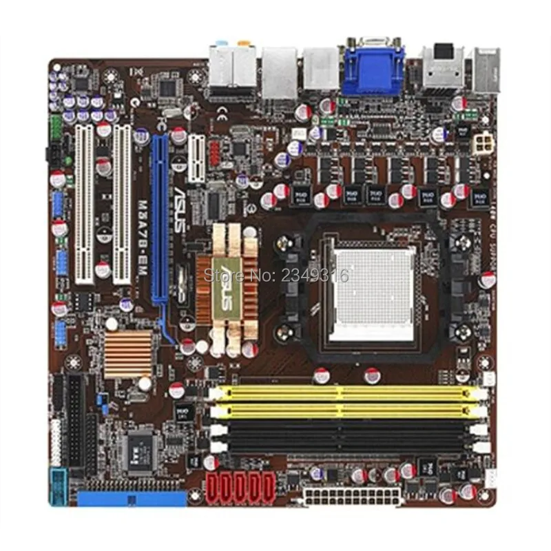 Для Asus M3A78 EM рабочего Материнская плата 780 г Разъем гнездо AM2 DDR2 Оригинальный