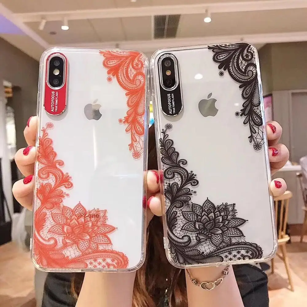 Прозрачный силиконовый чехол для iphone 8 7 plus 6 6S мягкий черный из ТПУ X XS MAX XR задняя