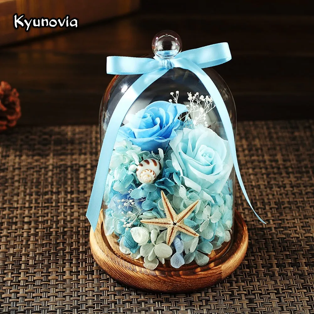 Kyunovia настоящая Роза в стеклянном консервированном вечном цветке День Святого