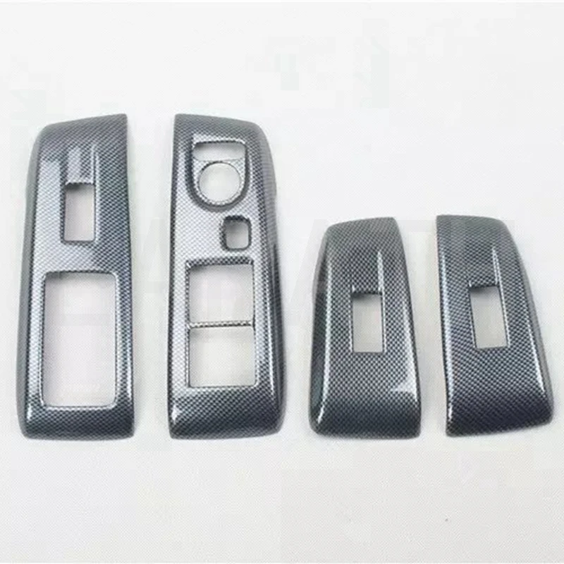 Для Honda City 2008-2012 карбоновое волокно LHD дверное окно стеклянная панель подлокотник лифт для кнопки переключателя крышка литья автомобиля Стайлинг 4 шт
